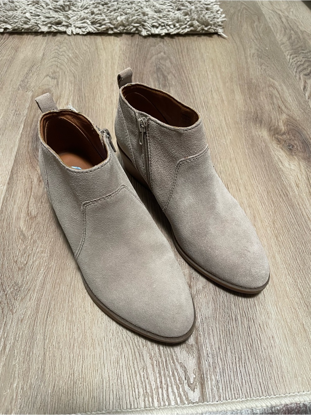 Lucky Brand Women’s Suede Chelsea Boot in Light Beige - Contemporary Ankle Boot